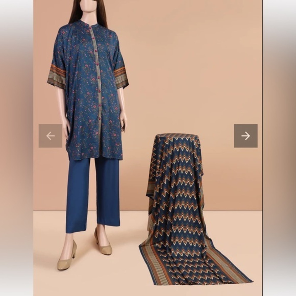 Blue Floral Kurta Set